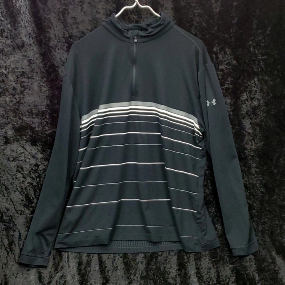 Under Armour Infrared Coldgear Men's Black Long Sleeve Quarter Zip Pullover Lg